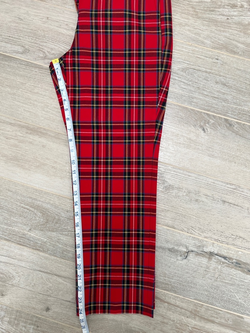 JCREW Factory Red Plaid Straight-Leg Pants - Picture 8 of 9